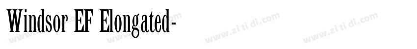 Windsor EF Elongated字体转换